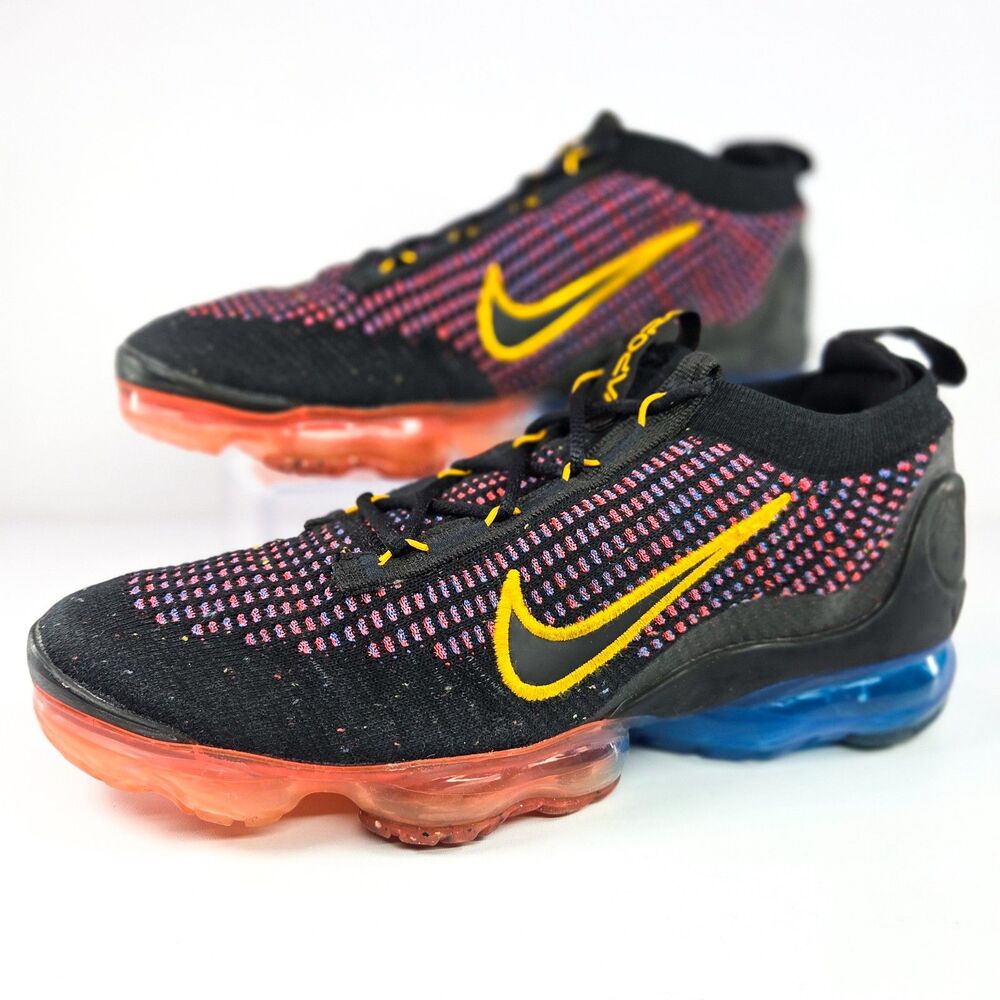 Nike Air VaporMax 2021 FK Black Multi Yellow Men’s 8.5 Women’s 10 DV2118-001